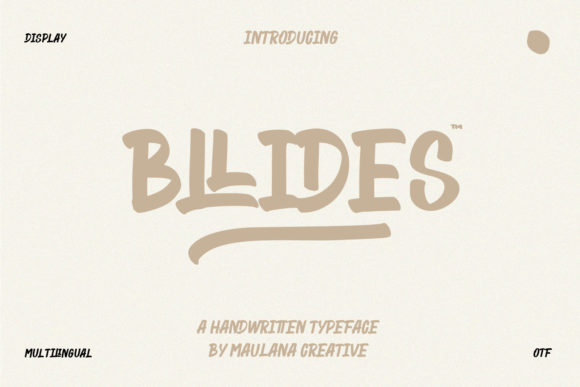 Bllides: A Bold Display Font That Makes Your Brand Instantly Memorable