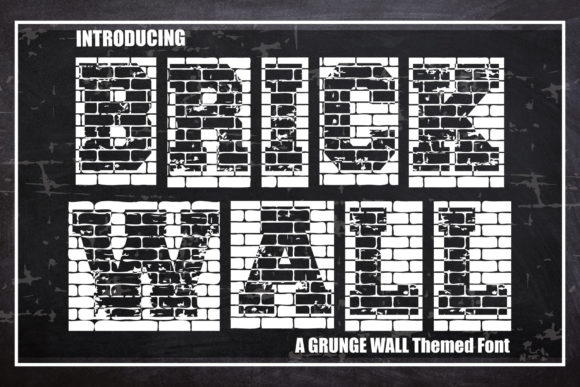 Brick Wall Font: Bold Display Type for Crafters and Sellers