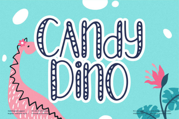 Candy Dino: A Playful Display Font for Marketing Creatives