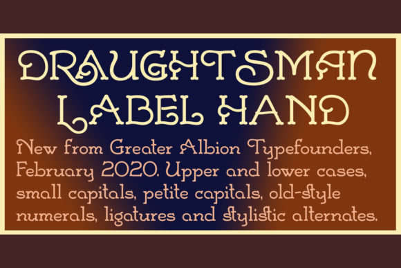 Draughtsman Label Hand: A Vintage Display Font That Feels Like Finding the Right Tool
