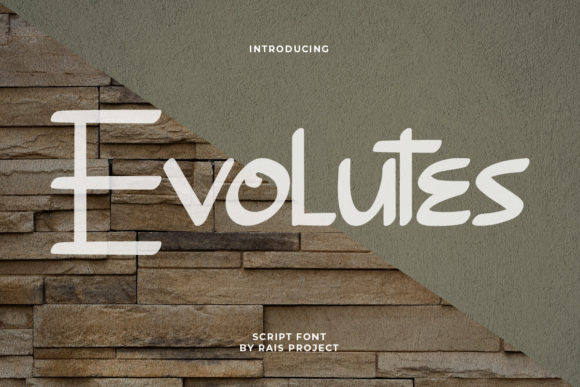 Evolutes: A Bouncy Display Font for Digital Creators