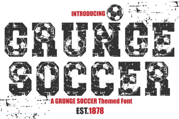 Grunge Soccer Font for Bold Web Design