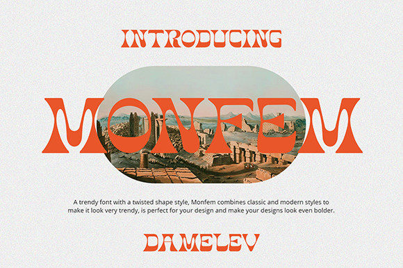 Monfem: A Vintage Display Font with Soul