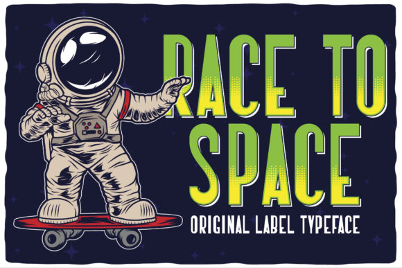 Race to Space: A Bold Display Font for Digital Brand Impact