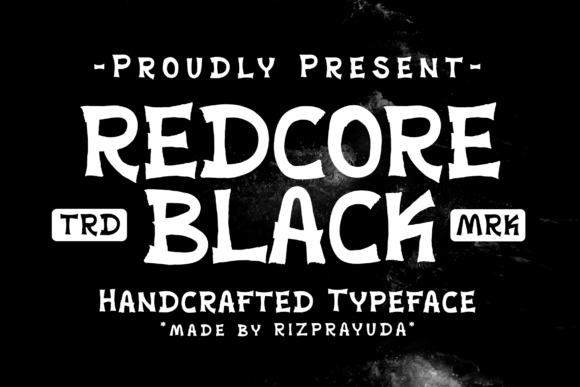 Redcore Black: A Grunge Display Font That Feels Handmade, Not Heavy