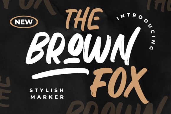 The Brown Fox: A Bold Brush Display Font