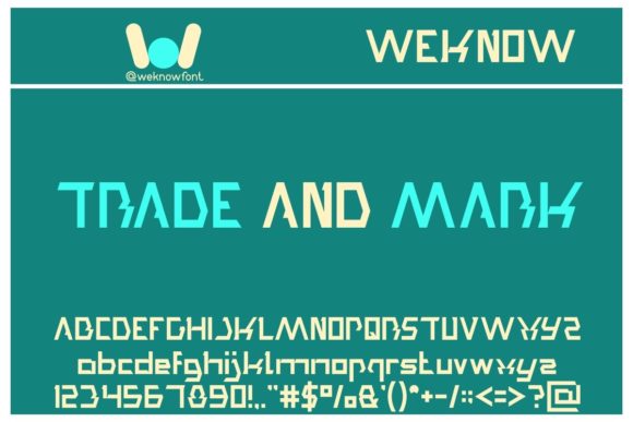 Trade and Mark: A Techno Display Font for Modern Crafters